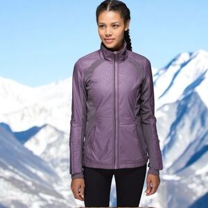 Lululemon Rebel Runner Jacket in Petal Camo Embossed Purple Fog Hyper Stripe 4